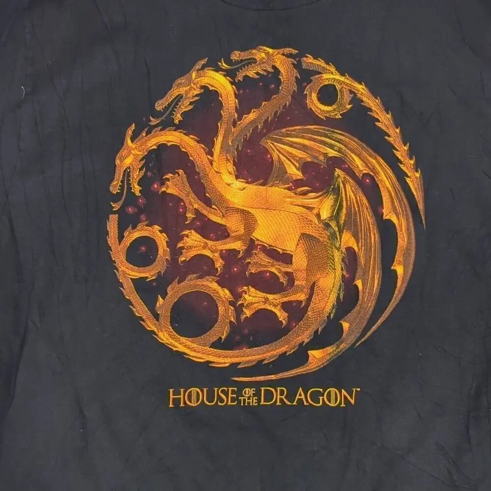 Game of Thrones HBO MAX House of Dragons Promo T-Shirt Men’s XL Black